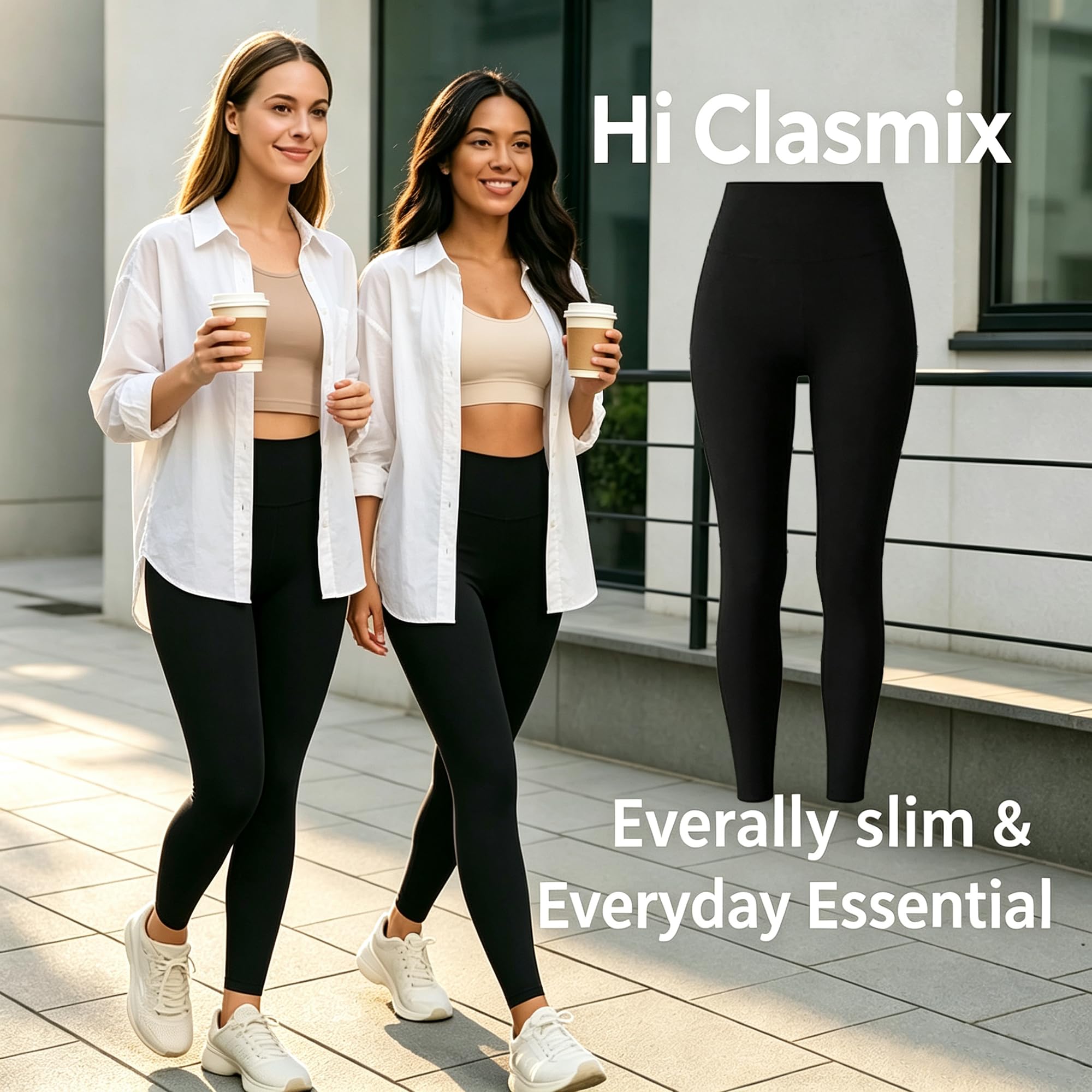 High Waisted Leggings for Women-Womens Black Seamless Workout Leggings Running Tummy Control Yoga Pants(L-XL)