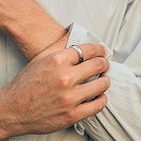 Vista 34 de King Will Alianza de boda de carburo de tungsteno para hombres y mujeres, anillos de promesa para parejas abovedados de alto pulido Plata-8 mm.