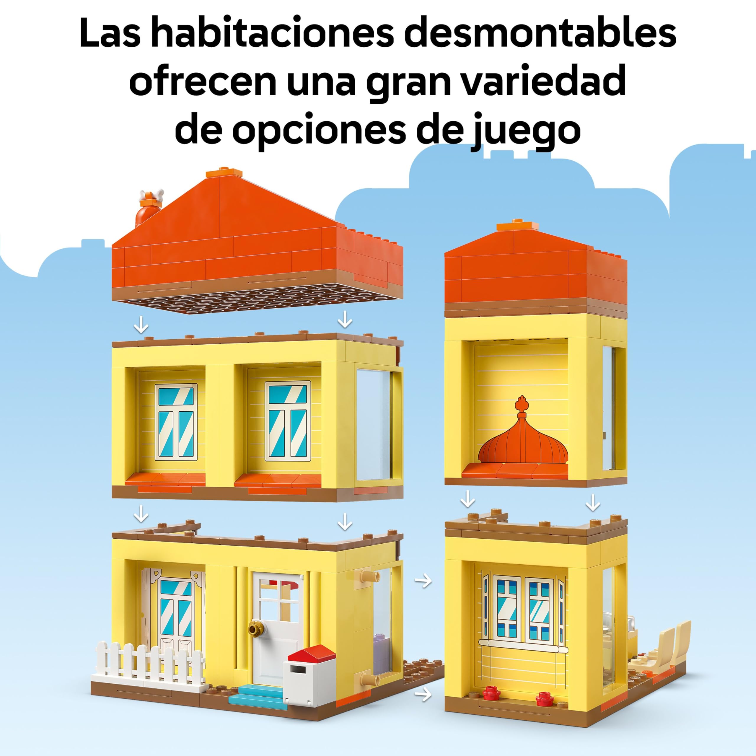 LEGO Bluey Casa Familiar de Bluey de Juguete - Juego Educativo Modular con Habitaciones, Jardín, 4 Minifiguras Inc. Bingo y Más - Regalo para Niños y Niñas de 4+ Años Fans de la Serie de TV 11203