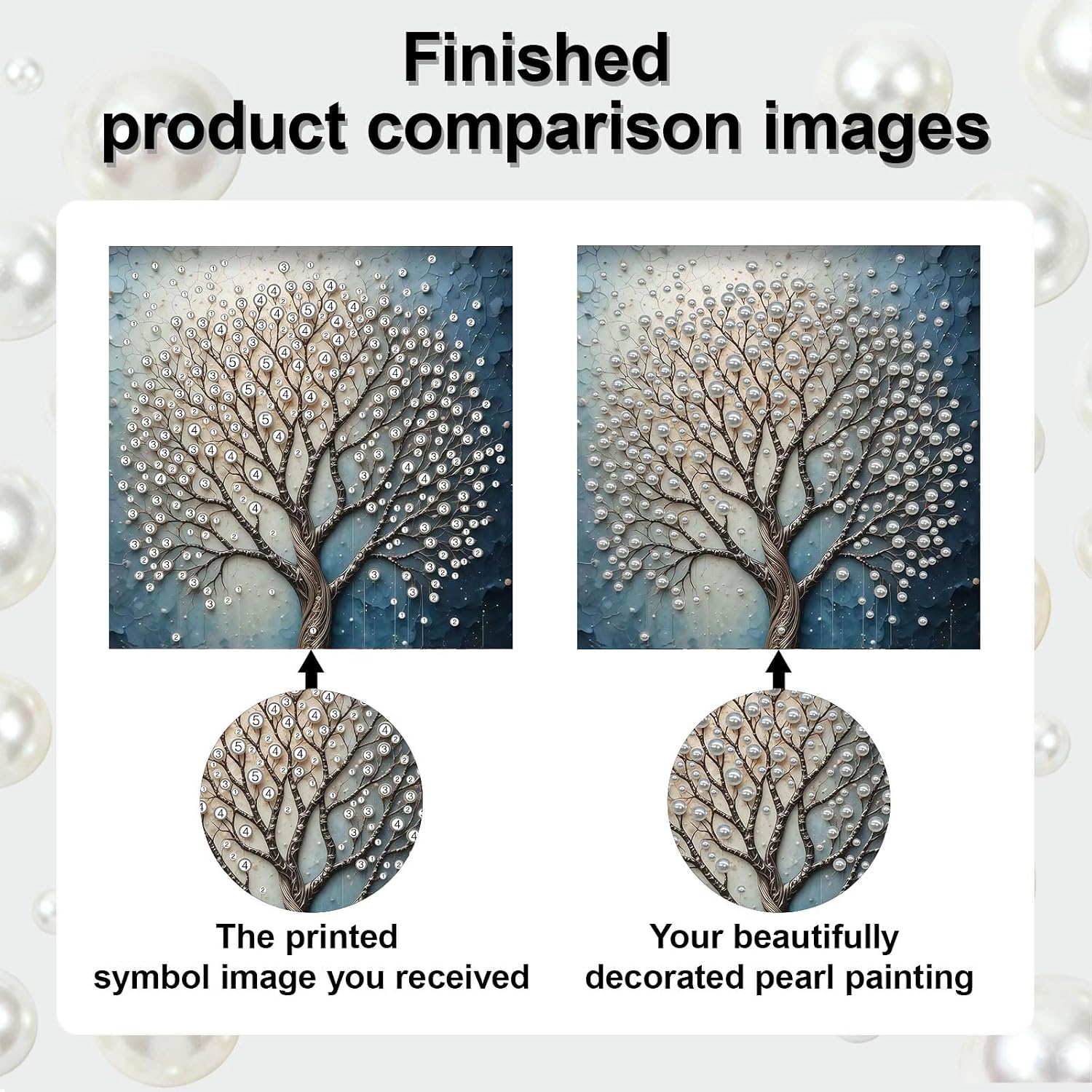 Sulunmo with Frame Diamond Art Kits for Adults,5D Pearl Art Diamond Painting Kits for Beginners,DIY Diamond Dots Pearl Paintings Picture Arts Craft for Adults,Home Wall Decor (Tree of Life) 30 * 30cm