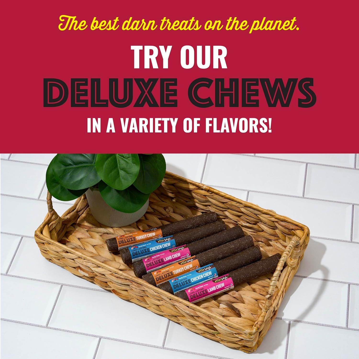 etta says! Deluxe Chews for Dogs – Lamb Dog Treats – Made and Sourced in The USA, Grain-Free, Easy to Digest, Won’t Stain Carpet (20 Count, Pack of 1)