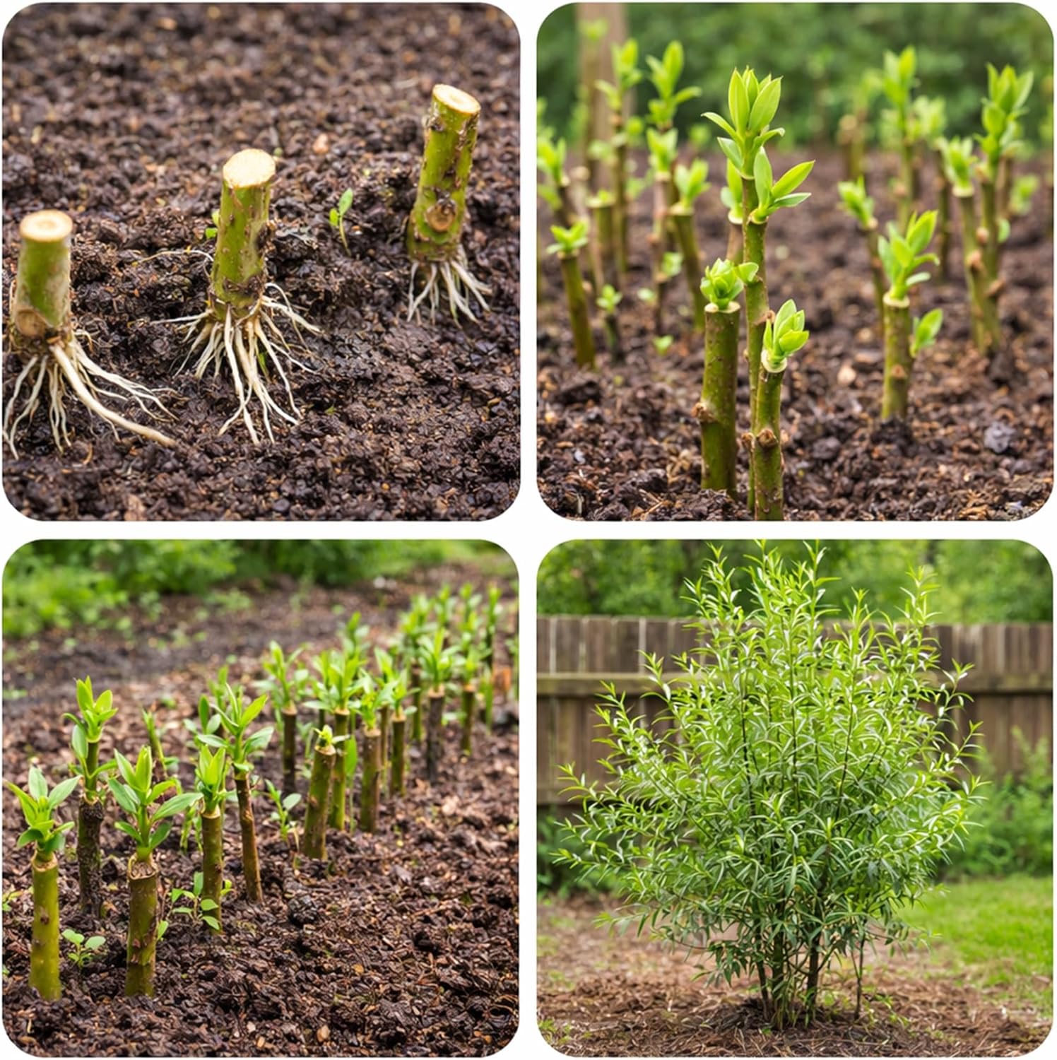 Hybrid Willow Tree Cuttings – Fast Growing Privacy & Shade Trees – Easy to Root Live Cuttings – Cold Hardy, High Yield Trees for Screens & Windbreak (50 Cuttings)