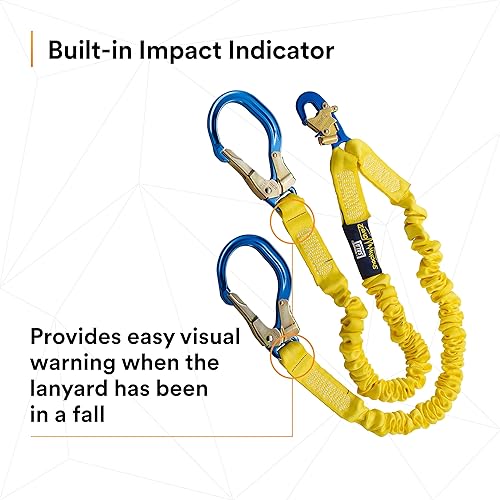 Miniatura 11 de 3M DBI-SALA 6' Shockwave2 1 1516 "Poliéster Tubular Web Twin-Leg Tie-Off Cordón Amortiguador Con Snap Hook Y Aluminio Rebar Ganchos En Los Extremos