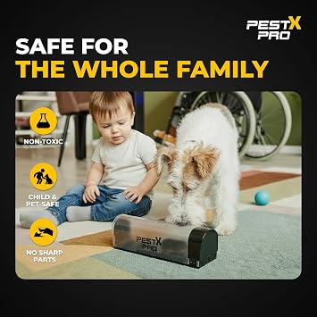 Pest X Pro Move-A-Mouse Humane Mouse Traps [4 Pack] - Longer No-Kill Mouse Trap with Safe Upward Door - Easy Setup, Reusable, Indoor & Outdoor Humane Mouse Traps for Mice | 4 Pack · Safe upward door · Easy setup, reusable · Indoor and outdoor use