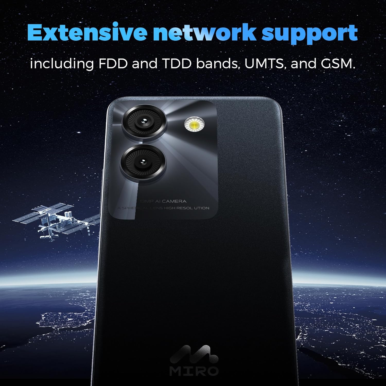 MIRO A67 phone back with network support illustration