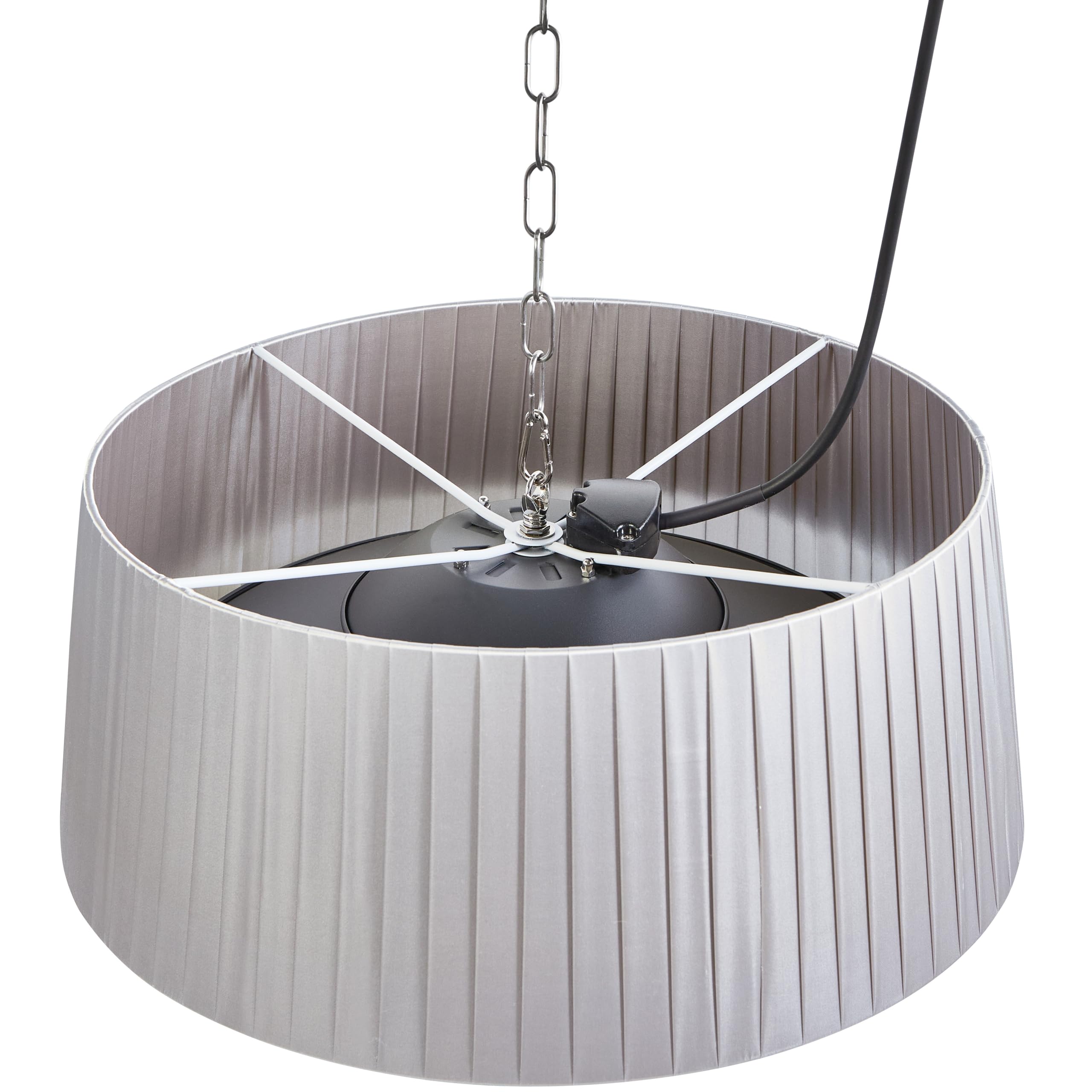 Halogen Terrassenheizer Aluminium 1500 W Elektrisch Terrassen Garten Outdoor Zubehör Stahl Hellgrau Ascea