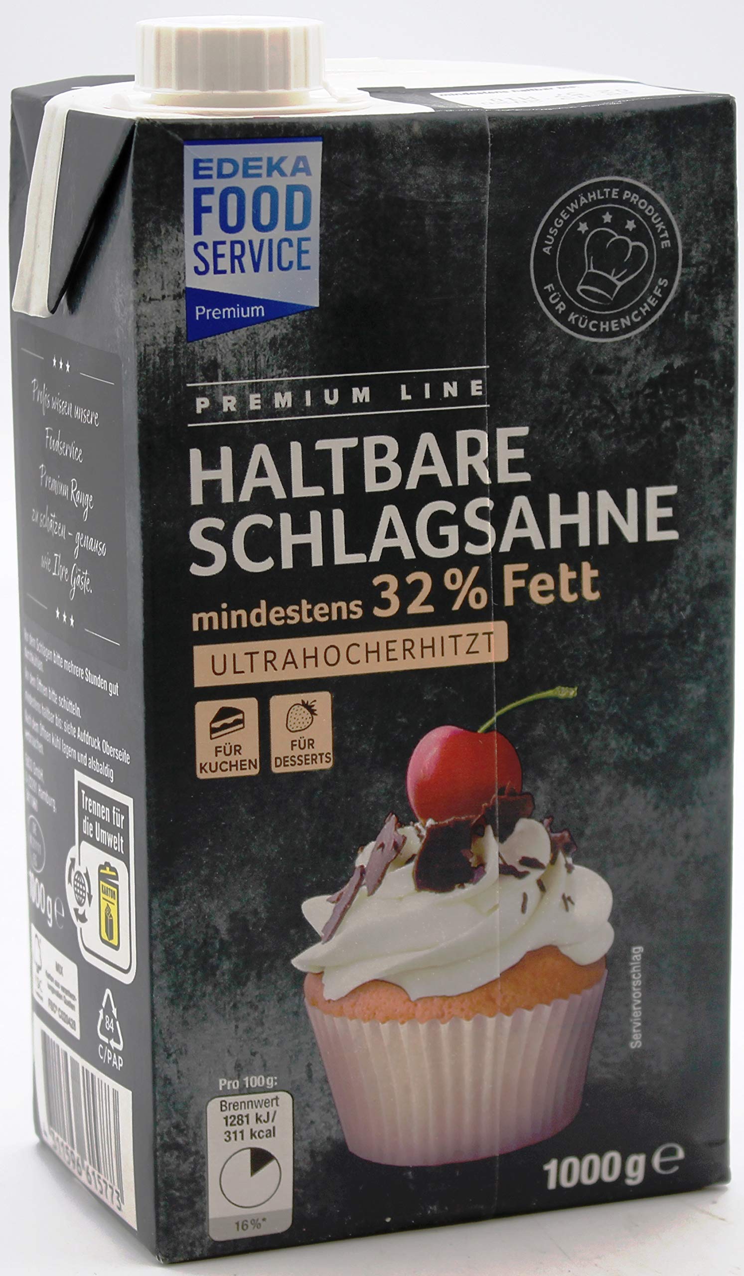 Premium Line Haltbare Schlagsahne, 6er Pack (6 x 1 l)