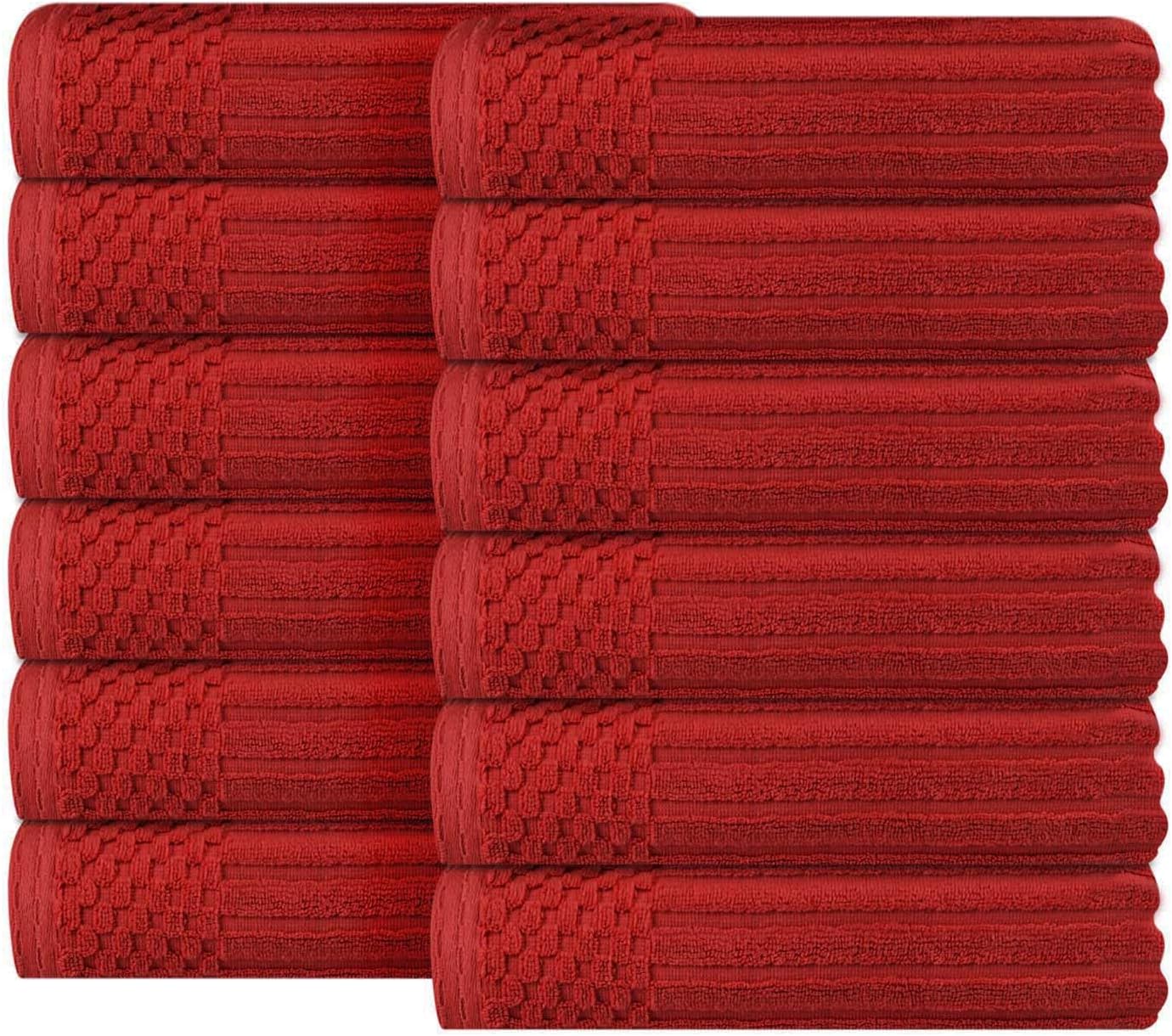 Superior Cotton Face Towel/Washcloth Set of 12, Daily Use