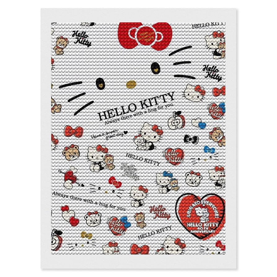 Amazon | ダイヤモンドアート ハローキティ (4) ダイヤモンド