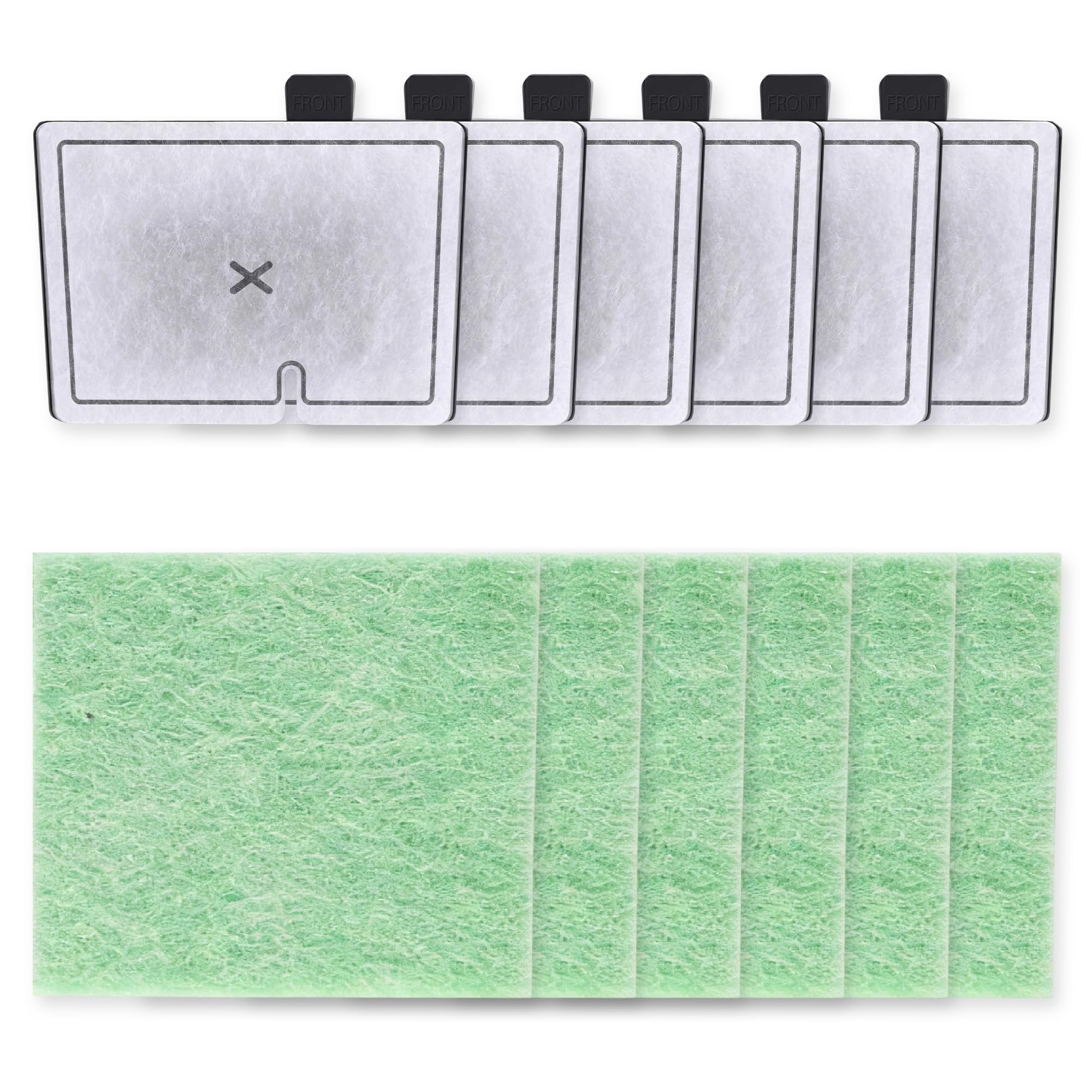 12 Pieces CF1 Filter Service Pack 6 Month, Fish Tank Filter Cartridges for Interpet Internal Cartridge Filters (6 x Filter Cartridges, 6 x Algaway Pads)