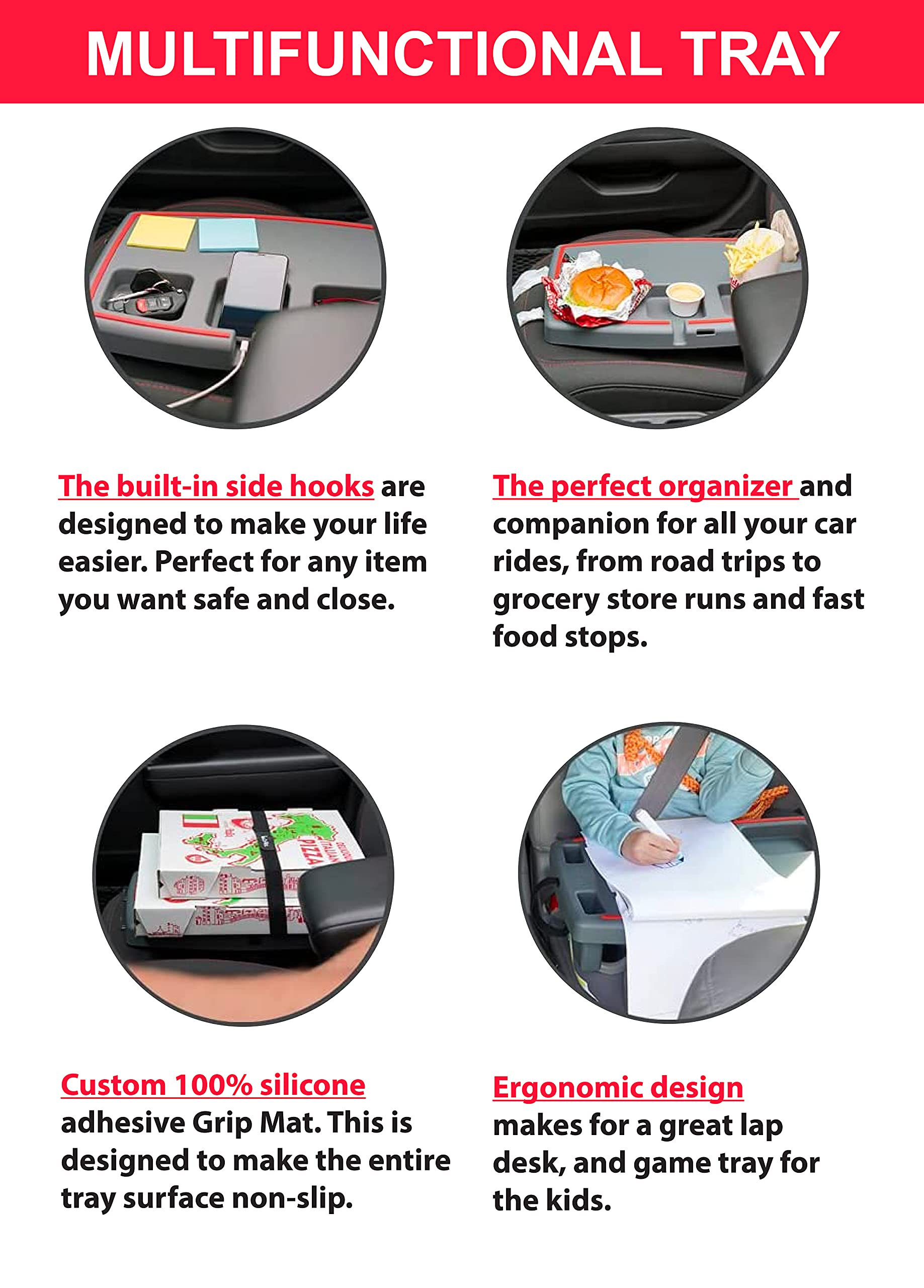 STUPID Car Tray Elite Bundle Ultimate Car Organizer & Mobile Office