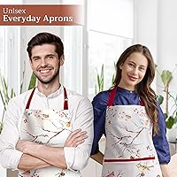 Vista 300 de Maison d' Hermine Delantal 100% de algodón para mujeres con bolsillo de cocina delantal de chef para hombres, decoración de Pascua