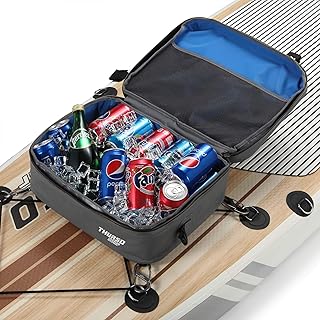 THURSO SURF wasserdichte Paddle Board Kühltasche Paddle Board Zubehör SUP Deck Tasche Multifunktional Langlebiges PVC-Material Mesh-Top Tasche Tragbar Premium Isoliert Geräumig für 20 Dosen