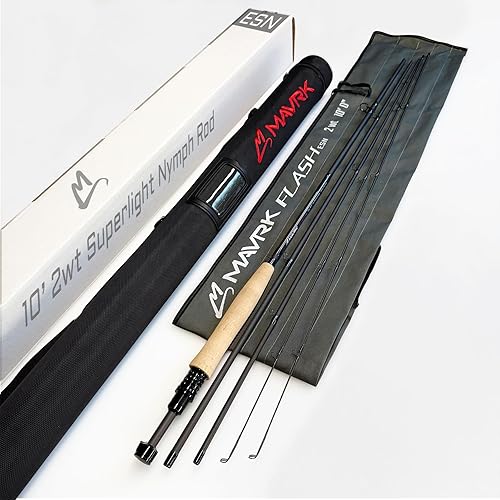 Miniatura 2 de M Avrk - Kit combinado de carrete de caña de pescar con mosca, caña de destello + carrete de enduro de 1/3 + línea de mosca Commander 3WF todo en uno