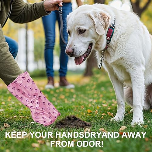 Miniatura 8 de Bolsas de excremento de perro con dispensador, 150 bolsas biodegradables para perros y gatos, bolsa de basura con aroma a lavanda, a prueba de
