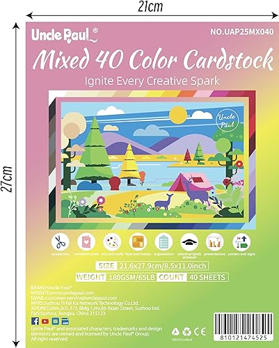 Miniatura 19 de Uncle Paul 40 hojas románticas de cartulina rosa – 8.5 x 11 pulgadas, doble cara, papel de impresora de 65 libras, perfecto para álbumes de rosado