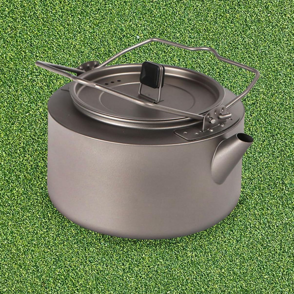 Camp Tea Pot Coffee Pot,Portable Lightweight Outdoor Hiking Camping Picnic Water Kettle,Fast Heating Boiling Water,1200ml