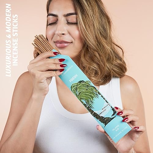 Miniatura 7 de Folkulture Varitas de incienso con soporte, juego de 3 Insenses (60 varillas de insencia) para la calma, Clementina, lila, Island Air Inscents,