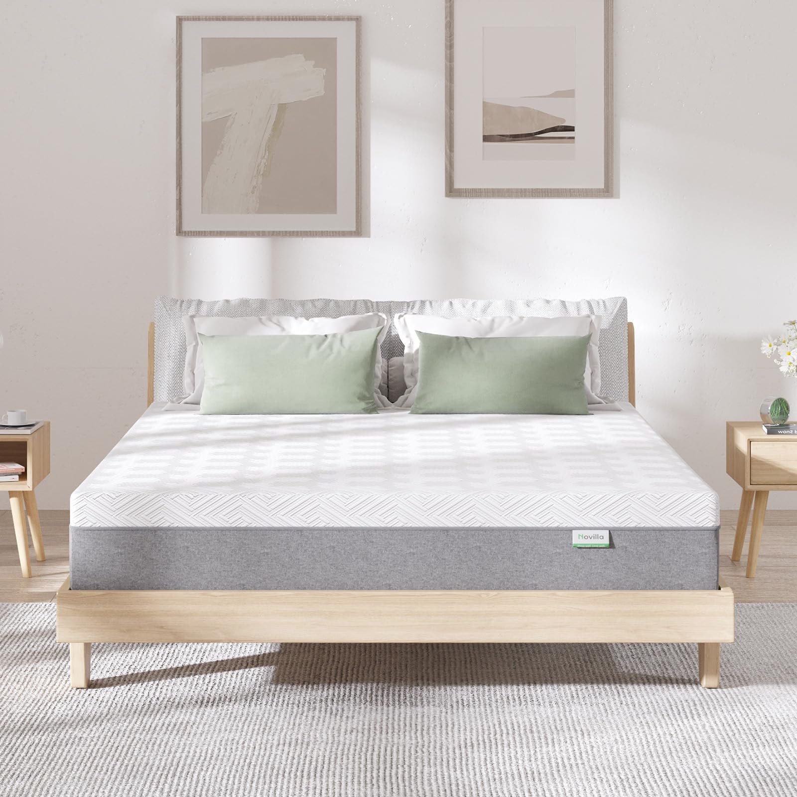 Novilla Matelas 150x190 Mousse à Mémoire De Forme - Moyenne Ferme, Soutien Excellent, 18 Cm Épais, Certifié Oeko-Tex, Ultra Durable
