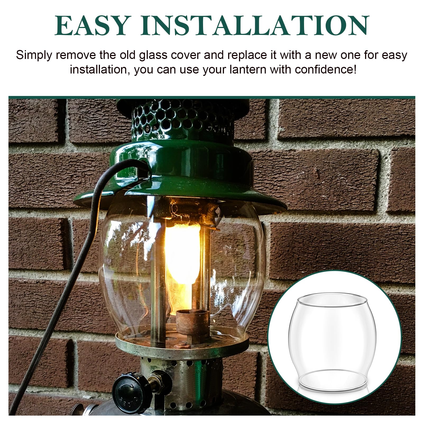 Lantern Glass Replacement for Coleman 200a Globe,Replace R690B051