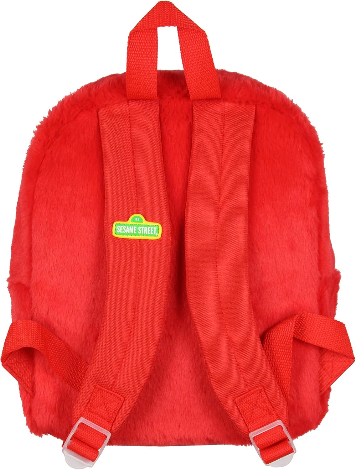 INTIMO Sesame Street Plush Furry Elmo Smile Face 12 Inch Backpack For Daily Use