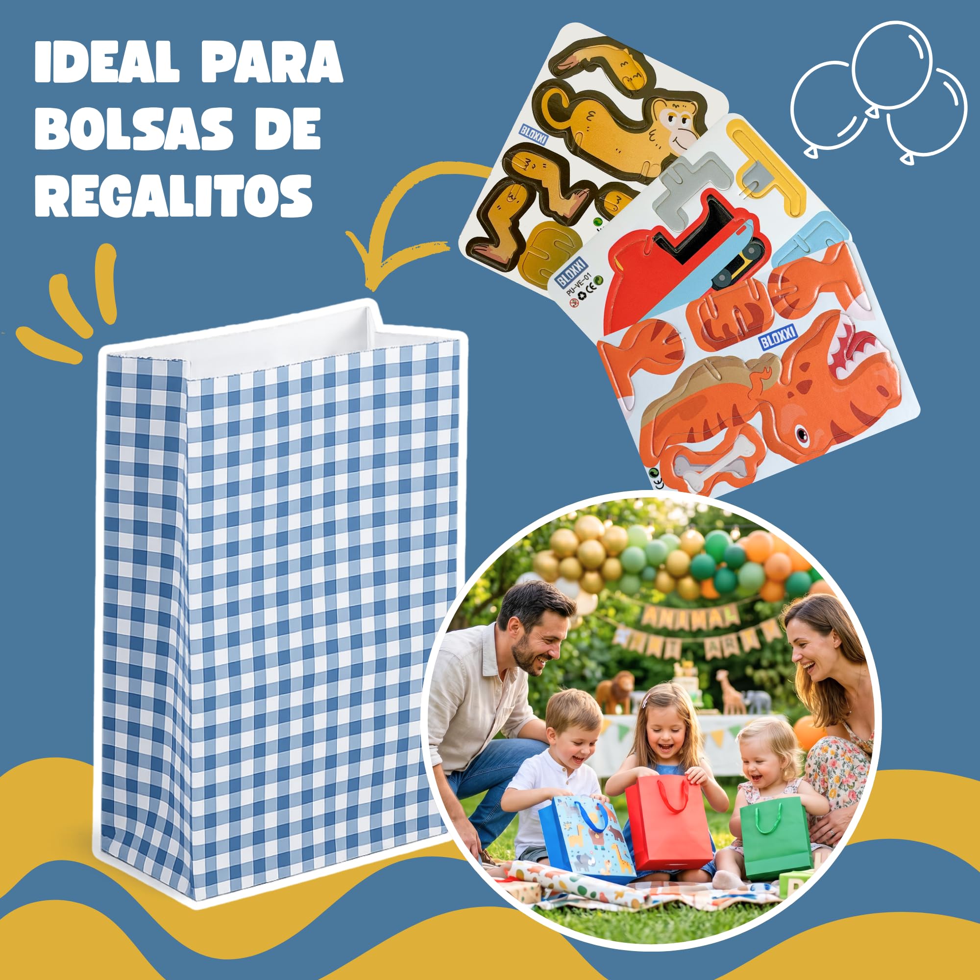 Set 25 Puzzles 3D para Niños – Actividad Educativa y Creativa – Regalitos Originales para Fiestas, Piñatas y Cumpleaños Infantil – Regalo Ideal para Invitados y Colegios (Animales)