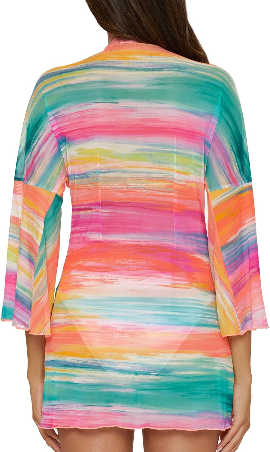 Becca Womens Verano Mesh Tunic, Casual, Beach Cover Ups for Women - Image 3