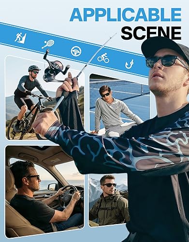 Miniatura 7 de DEAFRAIN Lentes de sol deportivos polarizados para hombres y mujeres, ideales para correr, pescar, conducir, marco irrompible con protección UV