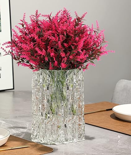 Miniatura 199 de Plantas artificiales para exteriores, resistentes a los rayos ultravioleta, vegetación artificial, 12 ramos de flores de lavanda para macetas