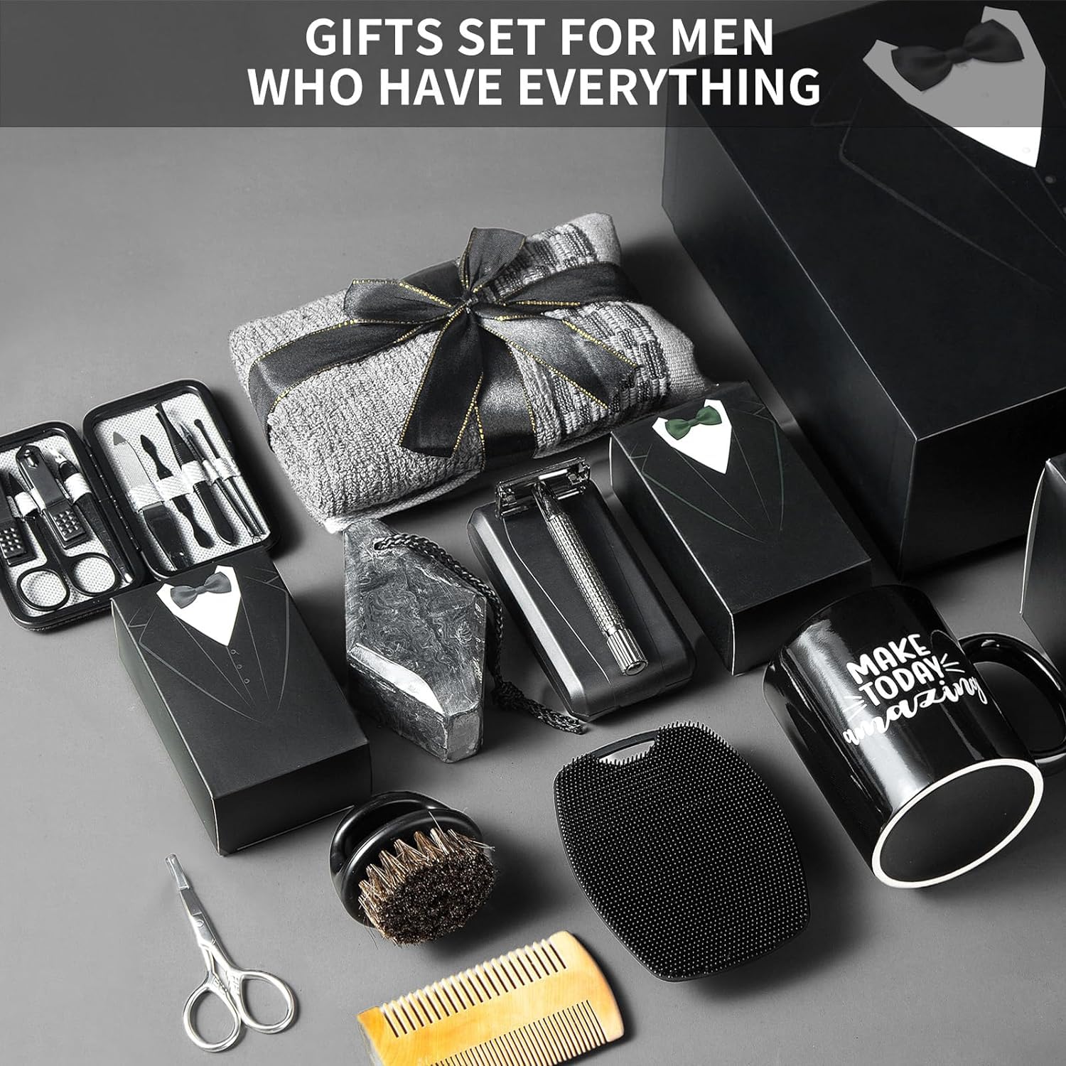 YMing Herren-Geburtstagsgeschenk, Pflegepaket für Männer mit Bartpflegeset, Tasse für Vatertag, Weihnachten, Valentinstag, Jubiläum, Ruhestand, Geburtstag Geschenk für Vater, Ehemann, Freund, Kollegen