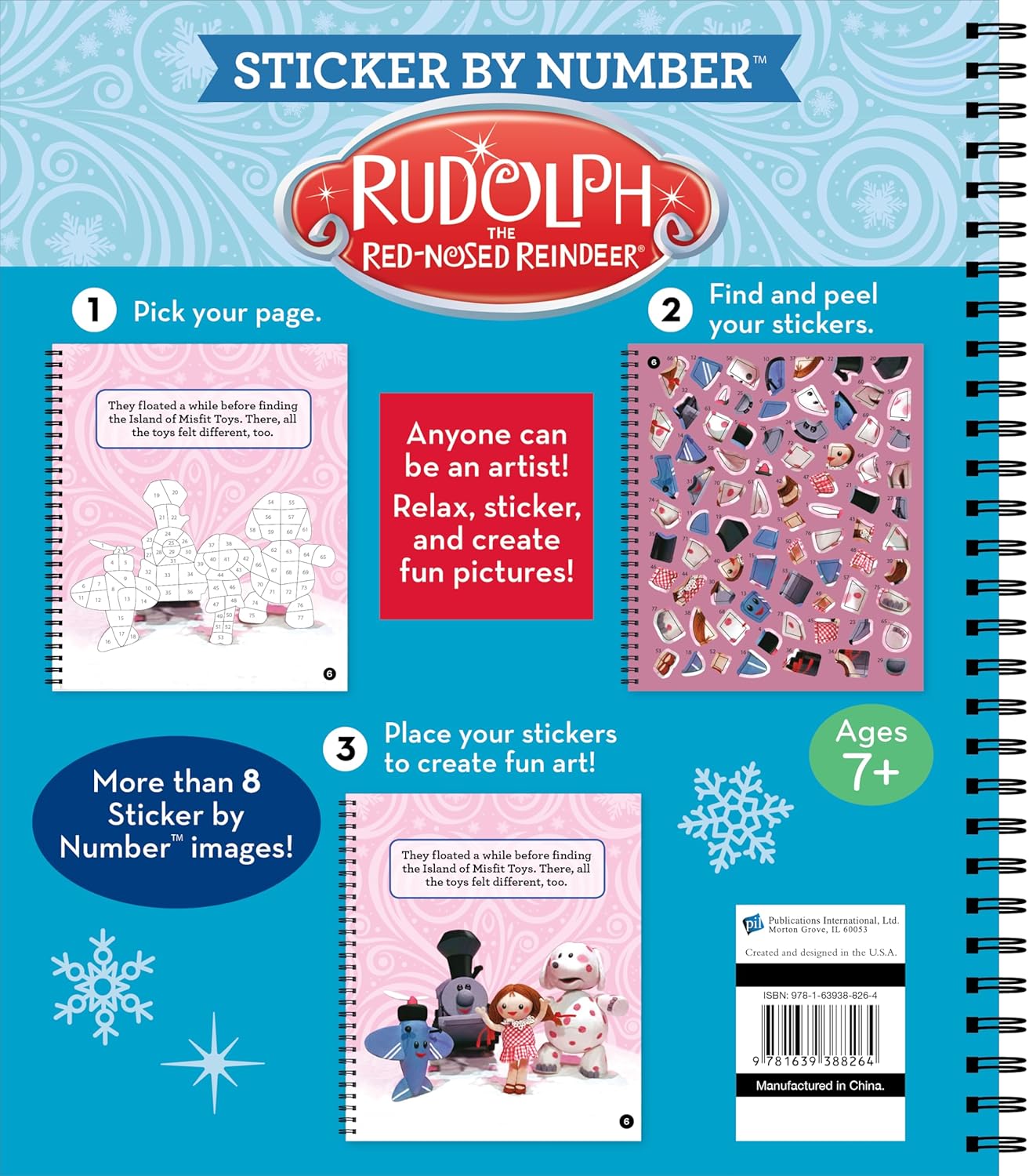 Brain Games - Sticker by Number: Rudolph the Red-Nosed Reindeer - Image 2