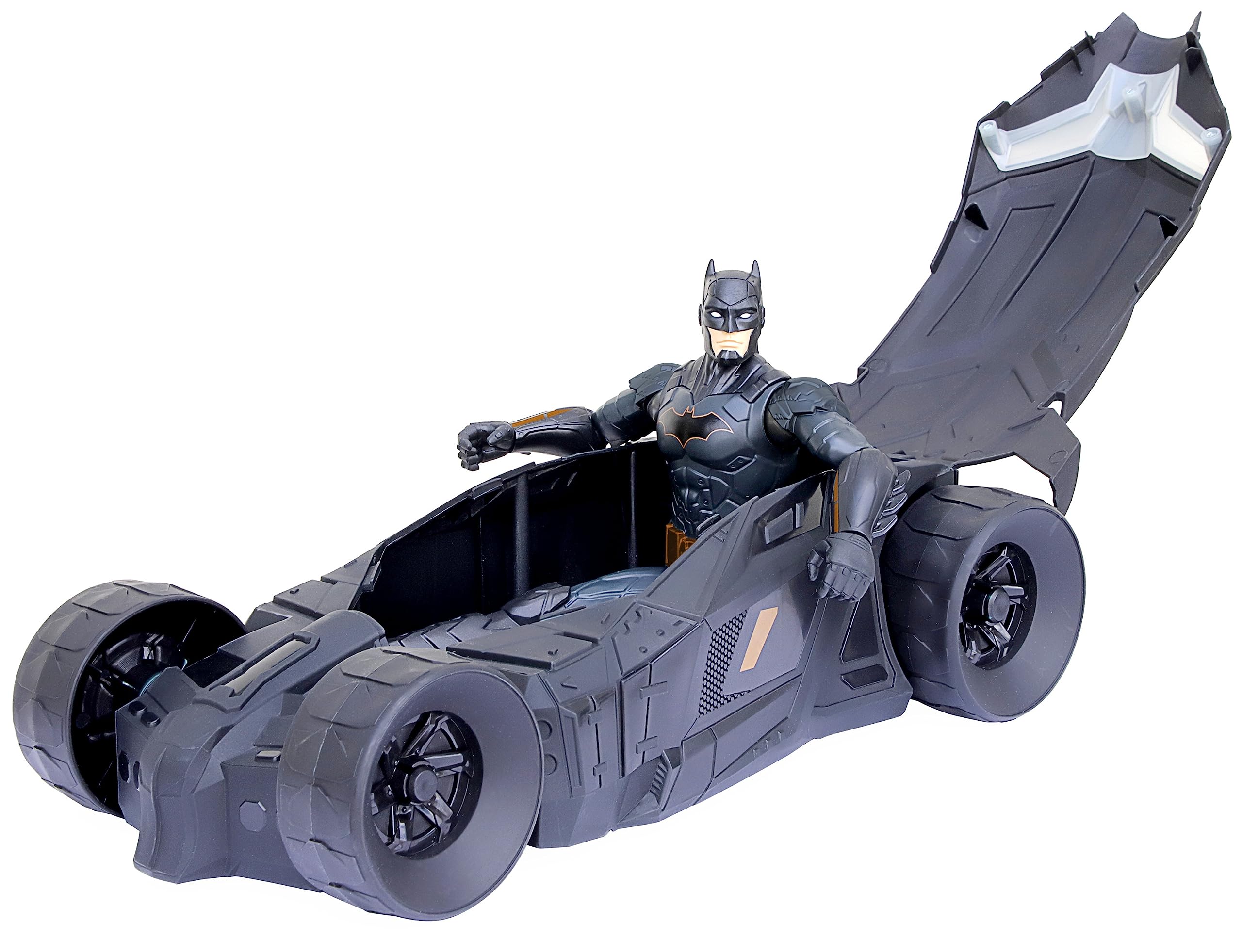 DC Comics - Pack Figura Batman Y BATMÓVIL - Figura de Acción de 30 cm y Coche Batman - Superheroes Juguetes - 6064628 - Juguetes Niños 3 Años +