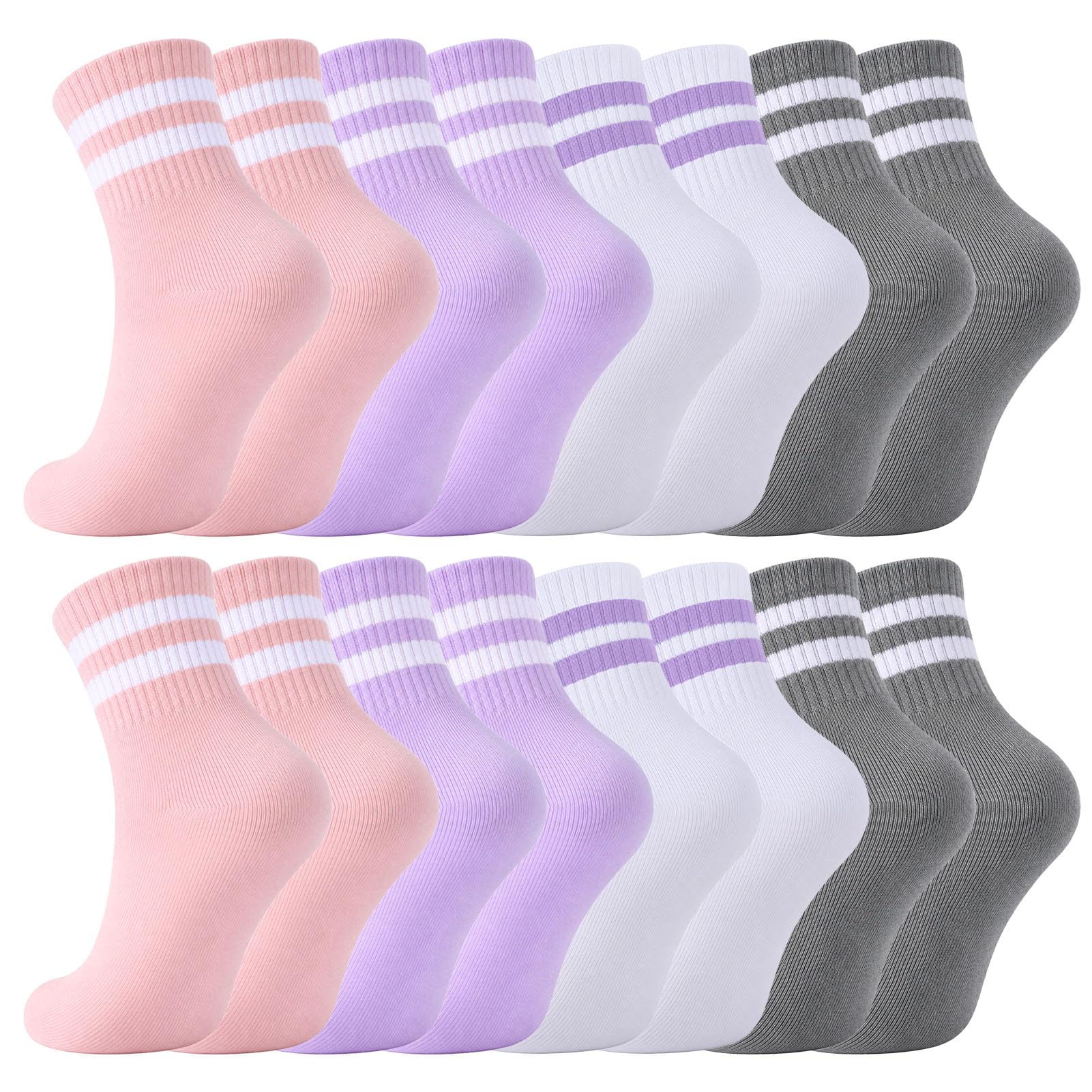 Jspupifip Girls Crew Athletic Socks