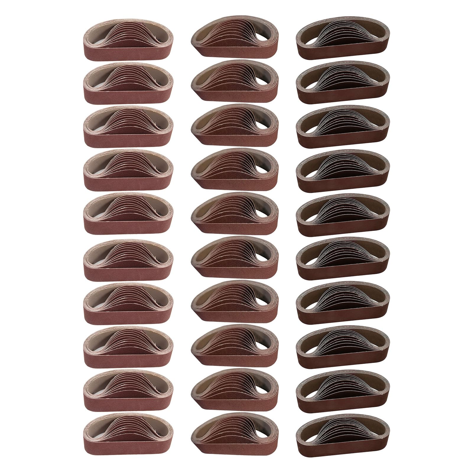 1.2 X 13 Inch Sanding Belt, 30PCS 80 240 800 Grit Aluminum Oxide Belt Sander Paper Assortment for Belt Grinder, Belt and Disc Sander, Knife Sharpening, Woodworking, Metalworking (Dark Red)