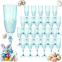 Vista 15 de Copas de champán de plástico, copas de champán a granel, copas de vino acrílicas reutilizables irrompibles para bodas, despedidas de soltero