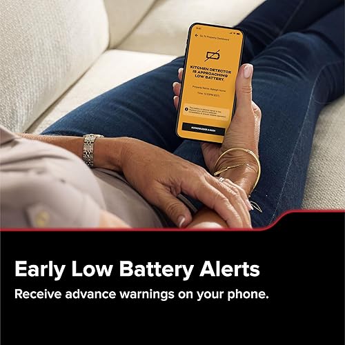 Miniatura 8 de Kidde Detector de humo inteligente habilitado por la aplicación Kidde con batería de reserva AA, alarma interconectada