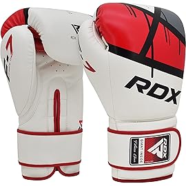 RDX Boxing Gloves EGO, Sparring Muay Thai Kickboxing MMA Heavy Training Mitts, Maya Hide Leather, Ventilated, Long Support, Punching Bag Workout Pads, Men Women Adult 8 10 12 14 16 oz