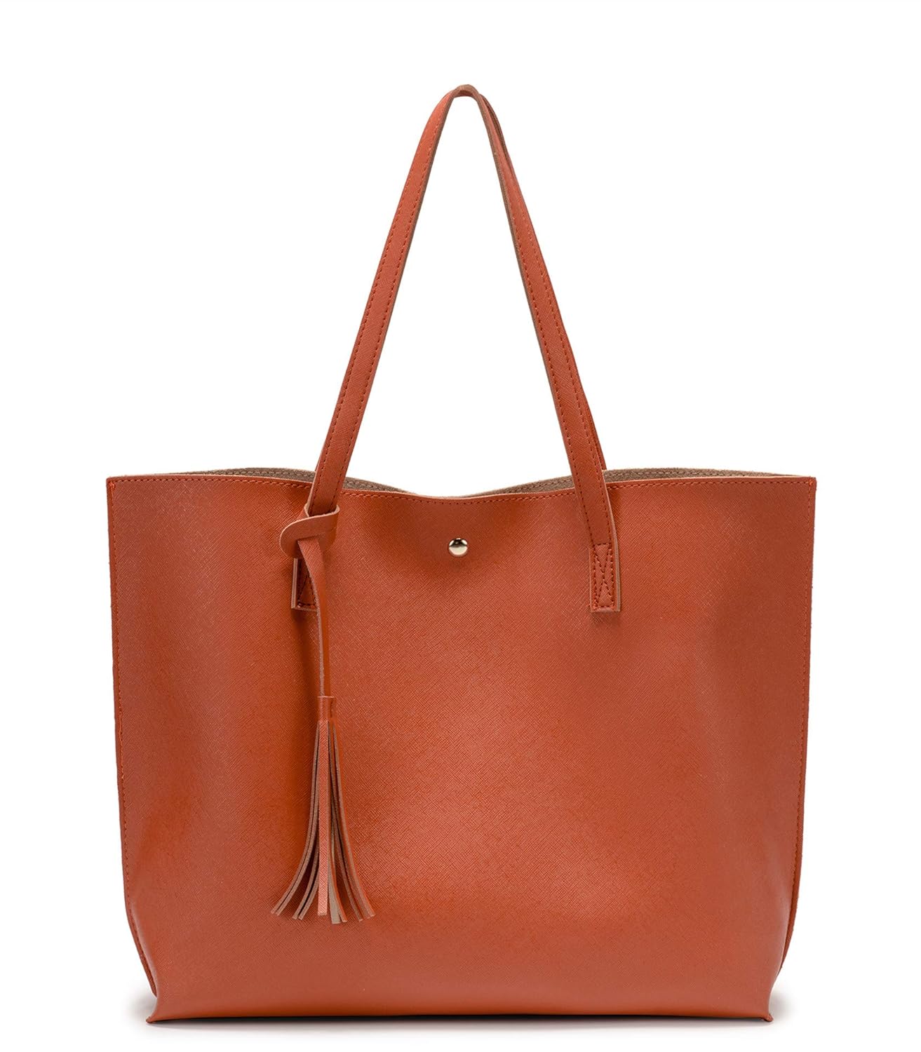 Women Tote Bags Top Handle Satchel Handbags PU Faux Leather Tote Bag with Tassel Shoulder Purse