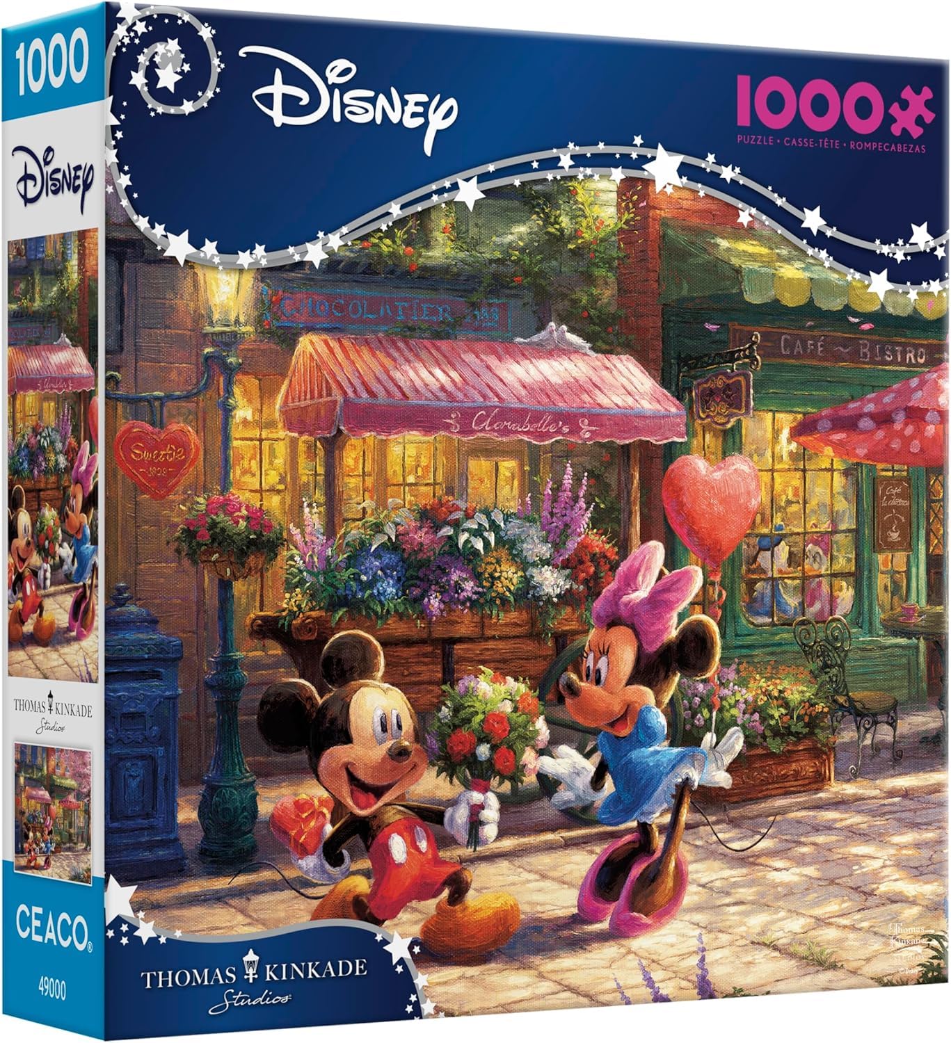 Ceaco - Thomas Kinkade - Disney - Mickey & Minnie Sweetheart Café - Puzzle mit 1000 Teilen