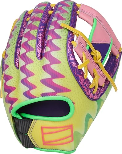 Miniatura 157 de Rawlings Guantes de béisbol REV1X Tamaños 11.5 a 12.75 pulgadas Múltiples estilos Negro/dorado 2 piezas de tela sólida