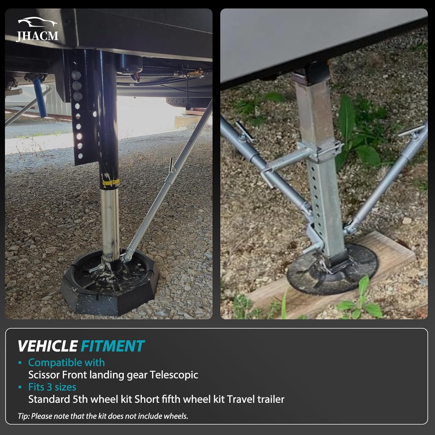 JT's Strong Arm 5th Wheel Stabilizer Kit - Easy Bolt-on Install, Fits All Models, Telescoping Design, Stops Shaking, Compatible with Fifth Wheel RV and Travel Trailer