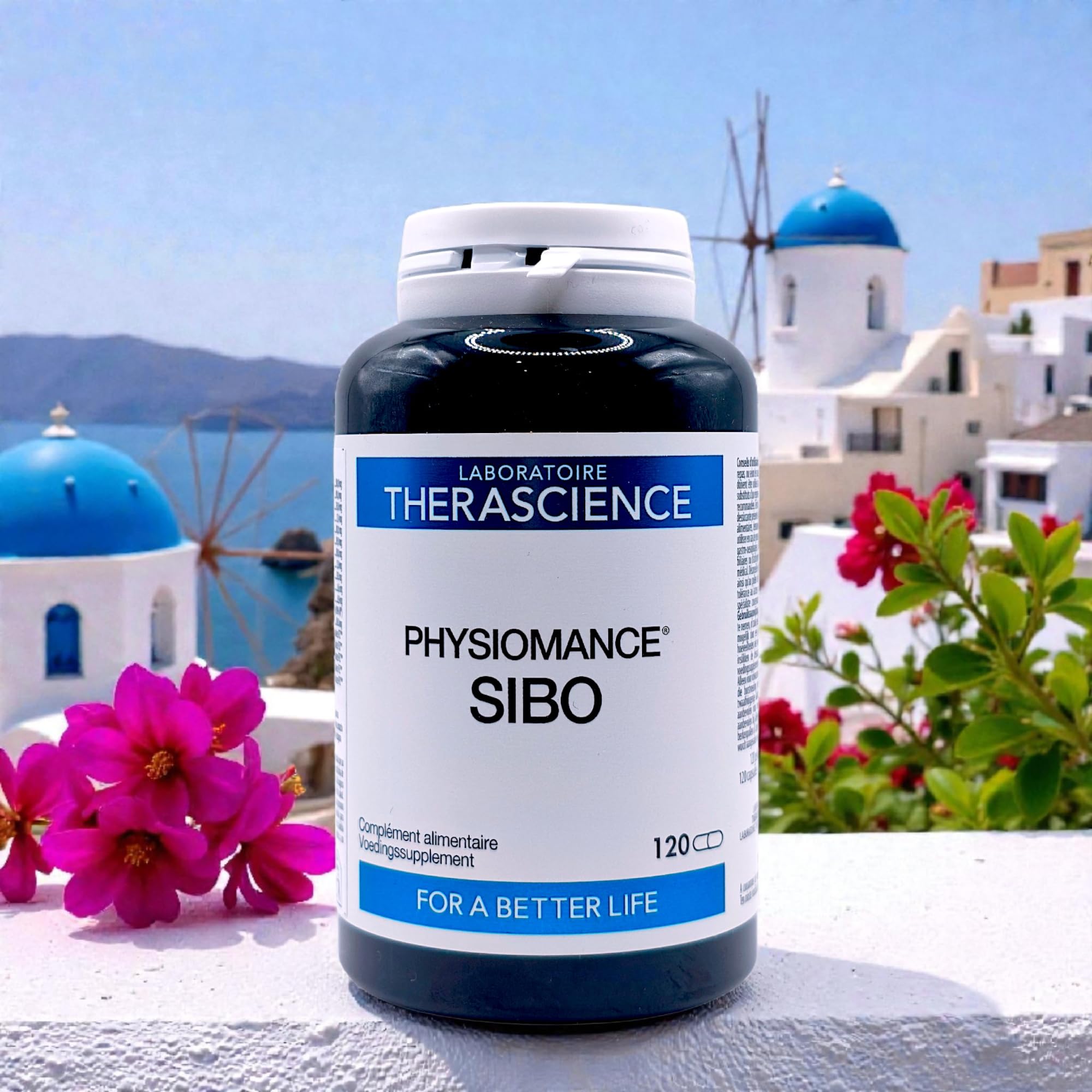 Physiomance SIBO 120 Cápsulas - Con Ajo (Alicina), Jengibre, Menta y Alcaravea - Suplemento para el Sobrecrecimiento Bacteriano Intestinal - Alivio de Gases e Hinchazón