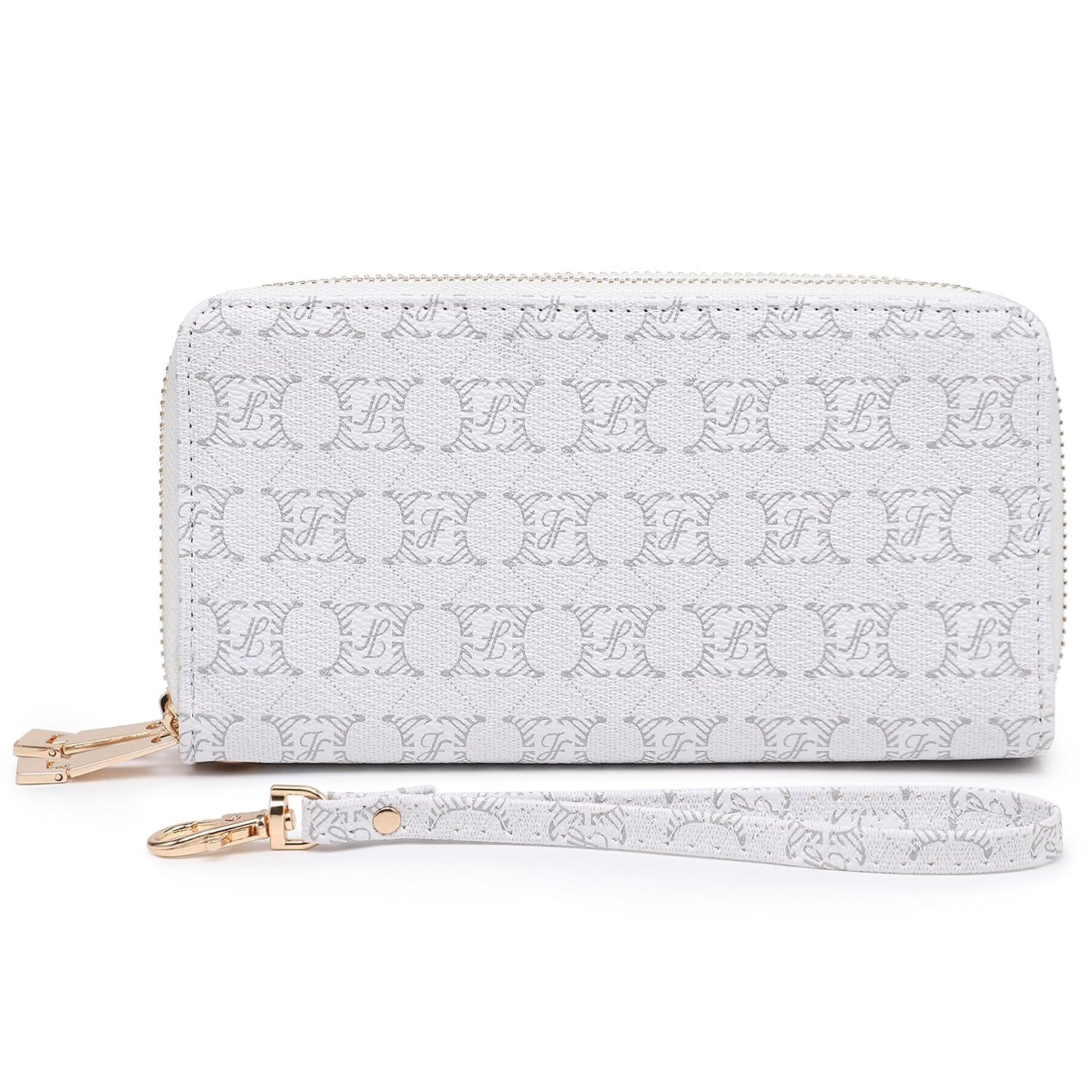 Buy JULIE FERRARO Womens Fashion Double Zip Around Wallet Long