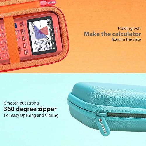 Miniatura 5 de LTGEM Funda rígida EVA compatible con Texas Instruments TI-84 Plus CETI-84 PlusTI-Nspire CX II CASTI-Nspire CX IITI-83 PlusTI-89 TitanioTI-85  TI-97