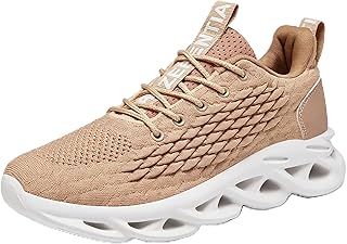 Men's Running Shoes Slip on Gym Walking Sneakers Shock Absorbing Non-Slip Workout for Daily Wear, Casual Tennis Cushioned Shoe Breathable Knit Lightweight