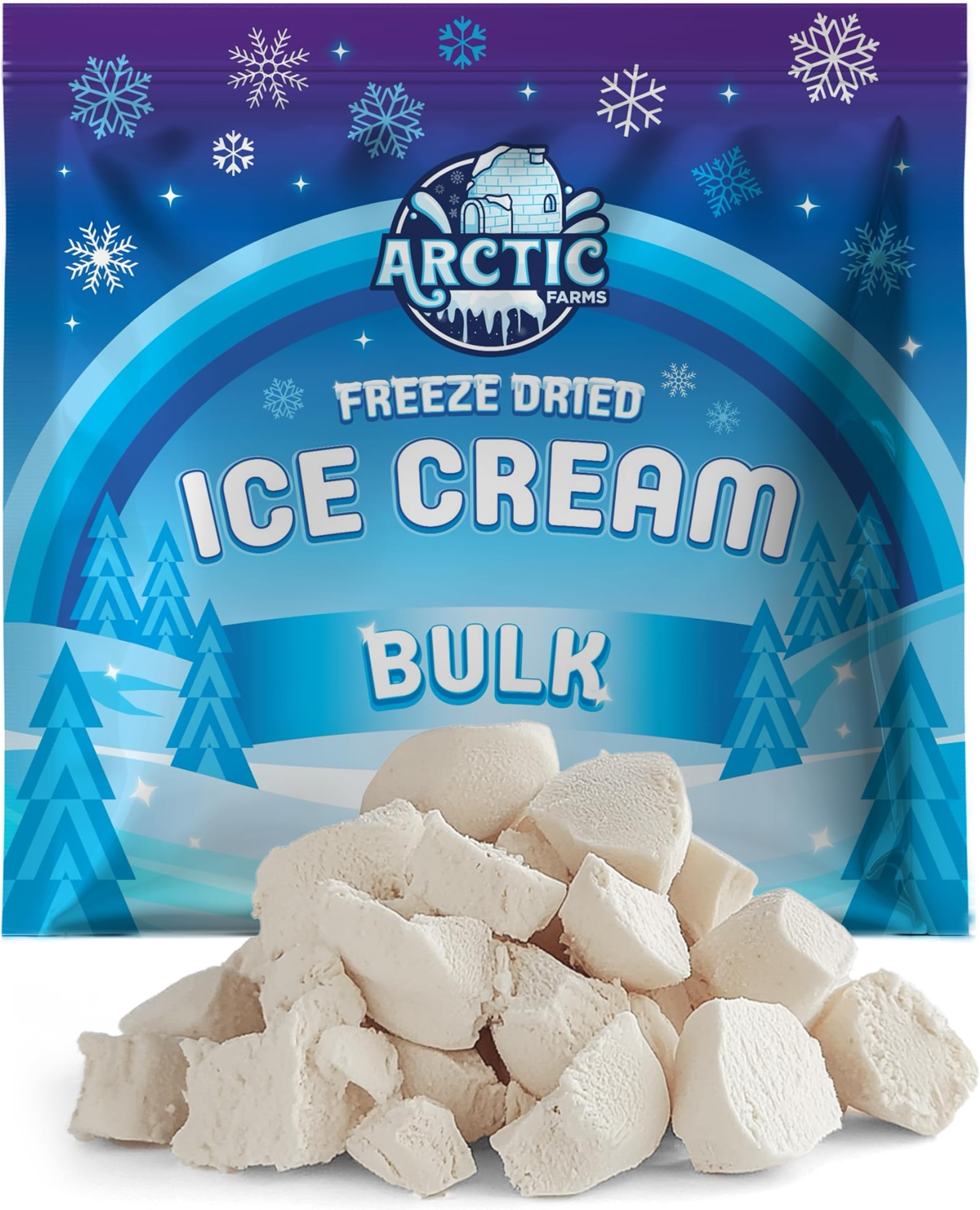 Arctic Farms Freeze Dried Ice Cream Bits Bagged and Boxed - Does Not Melt (1lb, S'mores)