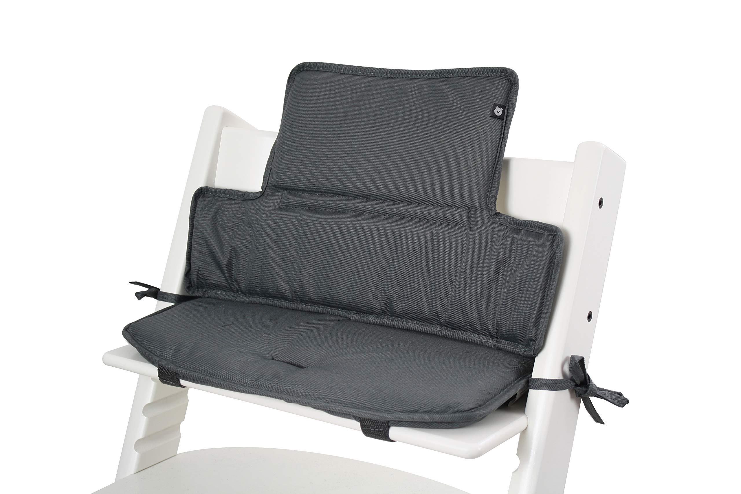 Tinydo Hochstuhl Sitzkissen für Stokke Tripp Trapp - ergonomisches Sitzen und Entlastung des Rückens durch extra dicke Memory Schaum Polsterung - Sitzverkleinerer Kissen ohne Verrutschen (Dunkelgrau)