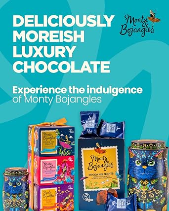 Monty Bojangles Vegan Cocoa Dusted Truffles Cocoa Nib Nights | Chocolate Truffles in Gift Box, 180g