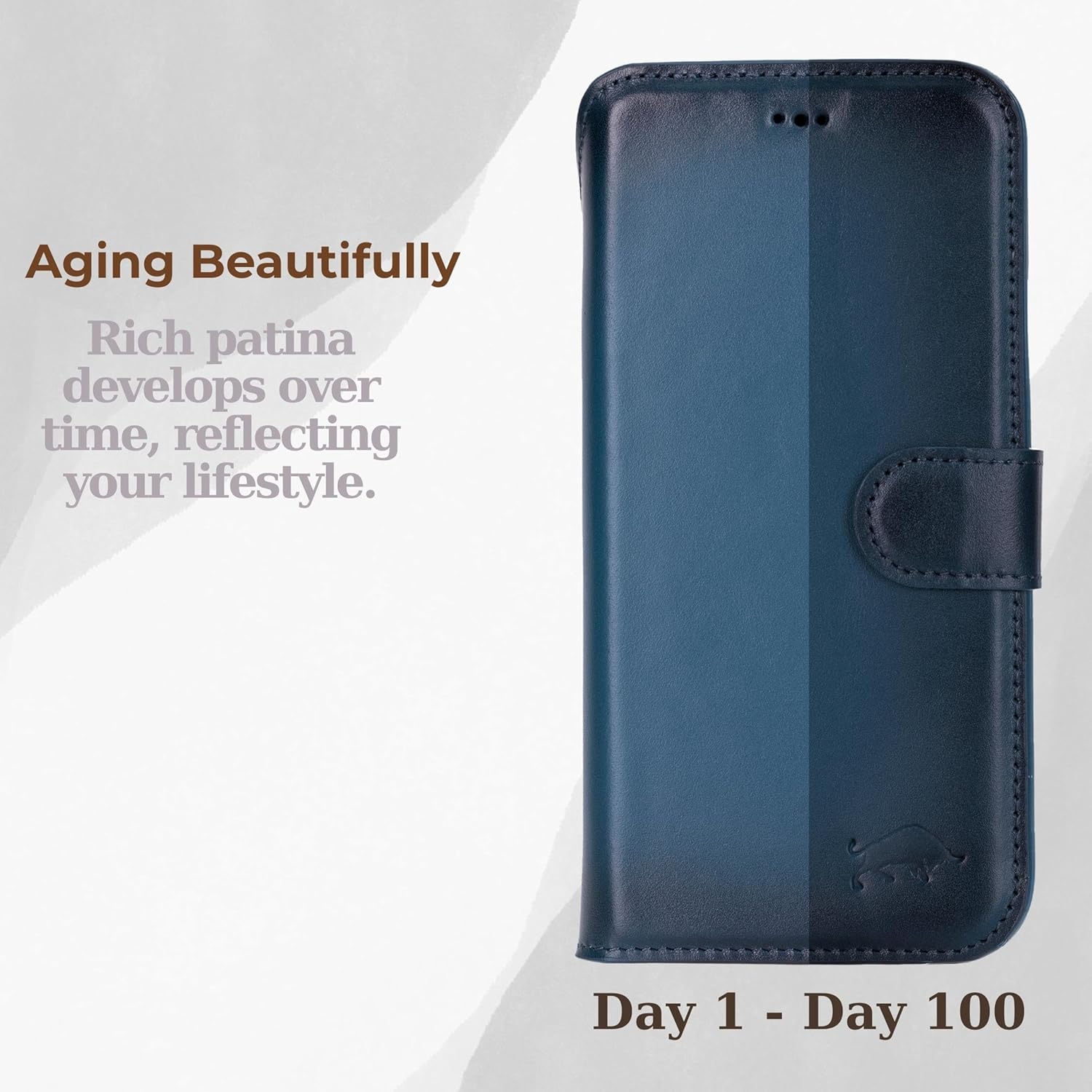 VENOULT Leather Wallet Case for iPhone 17 Pro Max, Full Grain Genuine Leather, Magnetic Detachable, 4 Card Holder, Buesiness Style, Compatible with MagSafe, RFID, Handmade (Admiral Blue)
