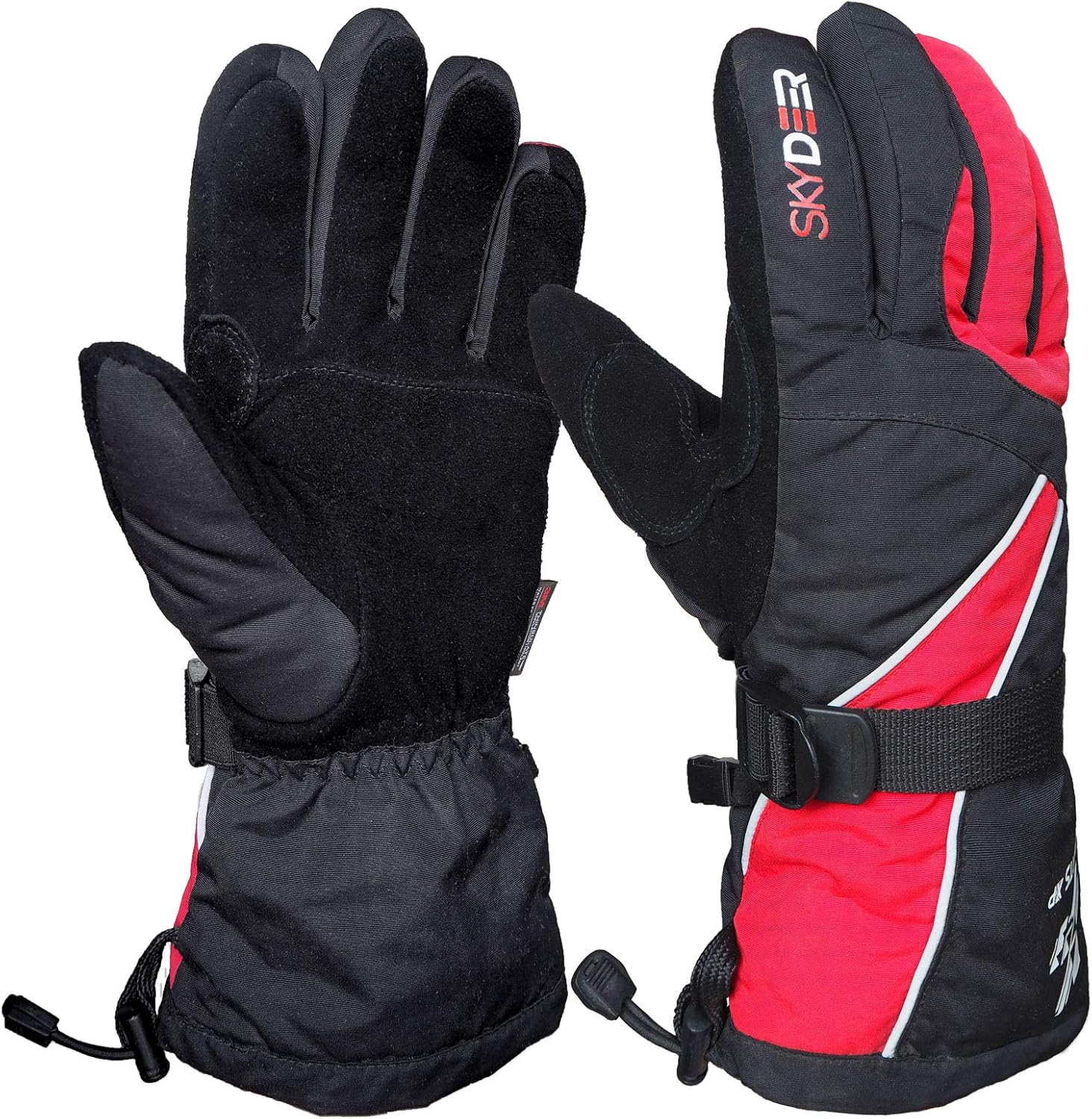 SKYDEER 100% Waterproof and Premium Deerskin Suede Leather Ski Gloves with 150G 3M Thinsulate Lining, Ultra Soft & Durable & Warm Cold Weather Gloves for Extreme Cold Condition (SD8650T) - Image 9